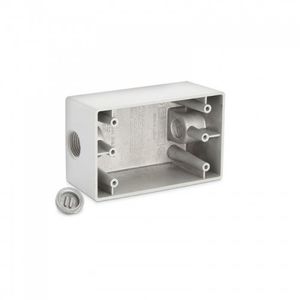 Caja Rectangular 1/2" 2x4 RR0470 Intemperie 2 Salidas