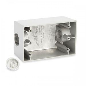 Caja Rectangular 374" 2x4 RR0471 Intemperie 2 Salidas