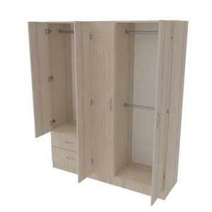 Closet Belo 5 Puertas 150x47x183Cm Roma Blanco