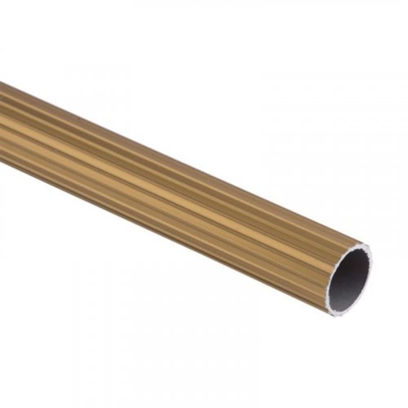 Tubo-3-4-quot--Aluminio-Ranurado-Dorado-x2m