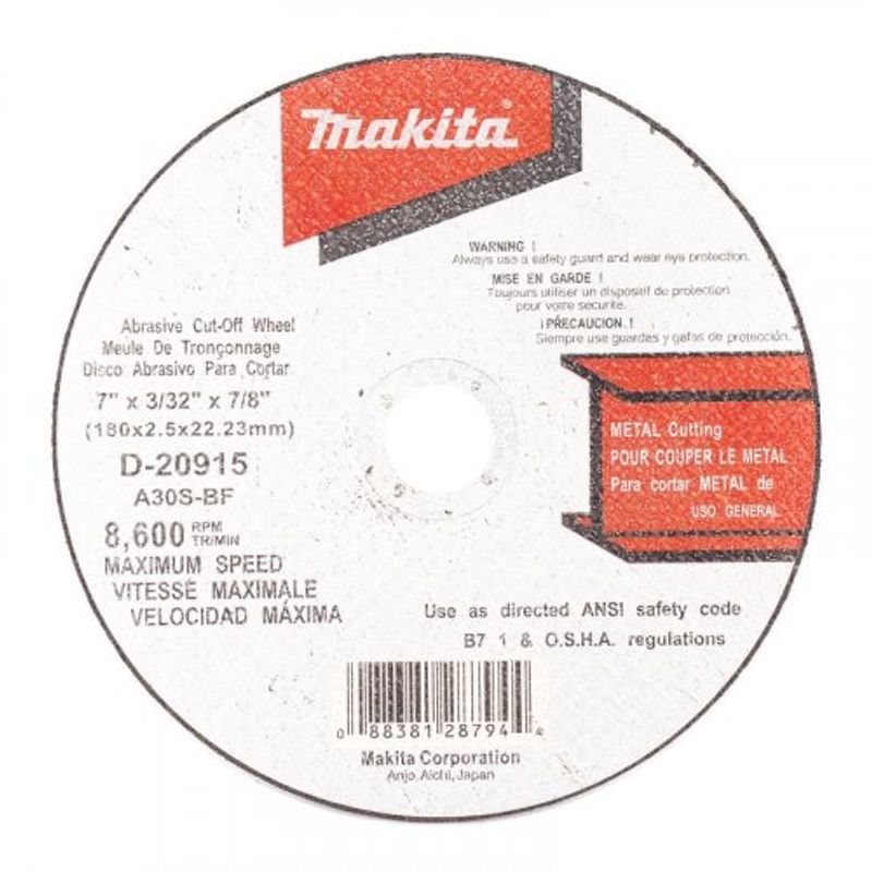 Disco-Abrasivo-7-quot--x-3-32-quot--x-7-8-quot--Corte-Metal