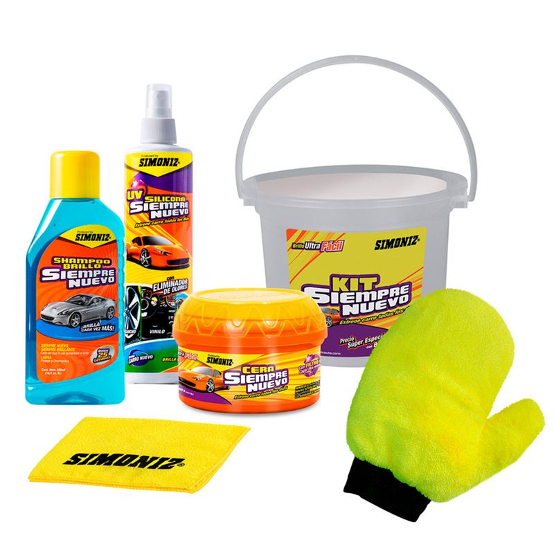 Kit Limpieza Para Auto Coche 4 Piezas Simoniz