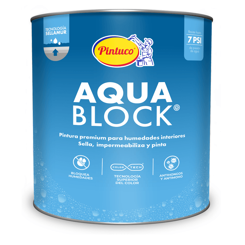 Pintura Base Agua Tipo 1 Antihumedad Acrílica Blanco x1gal