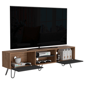 Rack para TV Vassel RTA Miel + Plomo
