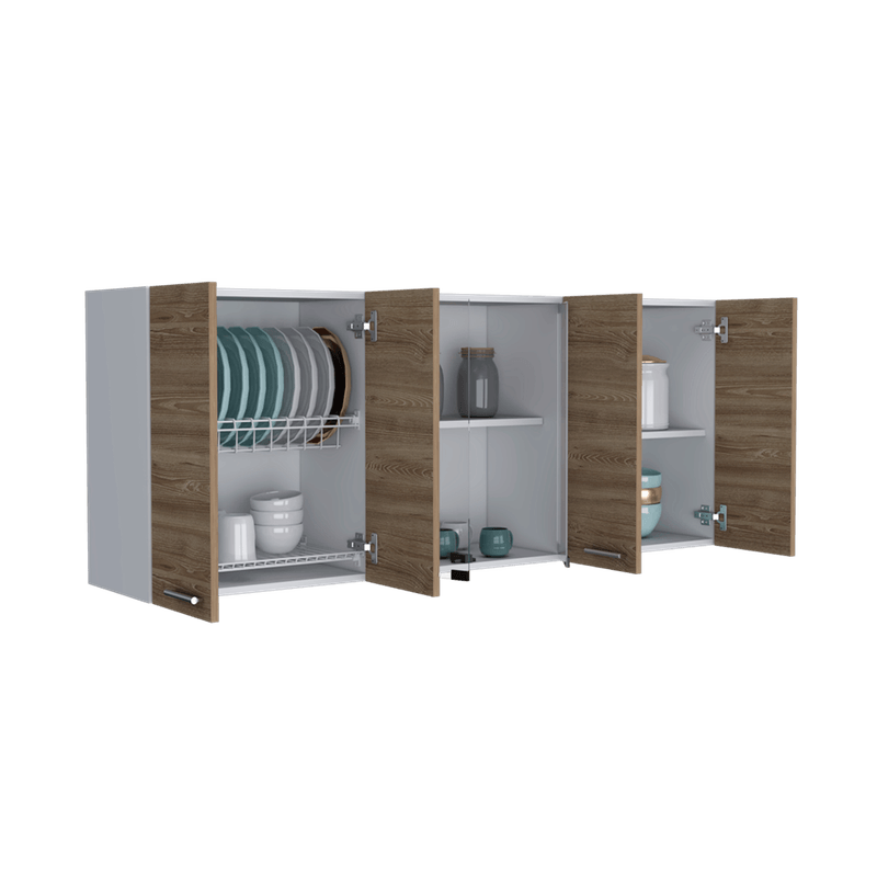 Alacena Gabinete Organizador Cocina Superior Pared Madera