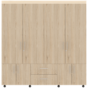 Closet Cantelmo 200x200x48 RTA Rovere Blanco