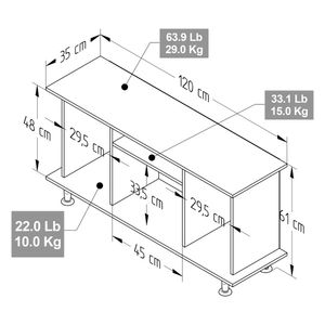 Mesa De Tv 52 Pulgadas 120x36x61Cm Arena