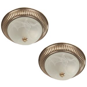 Lámpara Techo Bronce Antiguo 1L E27 60W 2P