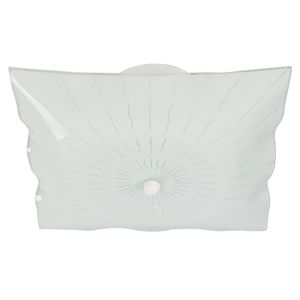 Lámpara Techo Cuadrada Blanco 2L E27 60W