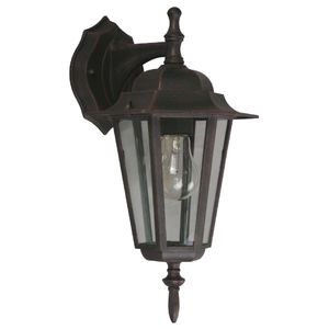 Lámpara Exterior Pared Oxido 1L E27 100W