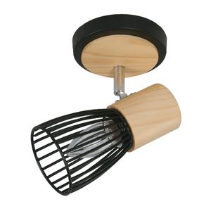Lámpara Techo Refle Negro/Cromo 1L E27 40W