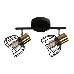 Lámpara Techo Reflec Negro 2L E27 40W-2023