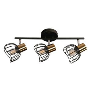 Lámpara Techo Reflec Negro 3L E27 40W-2023