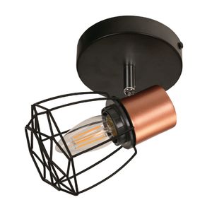 Lámpara Techo Ref Vintage Negro 1L E27 40W