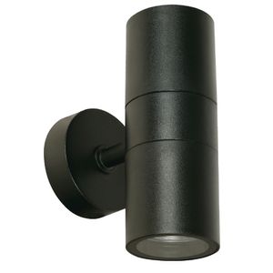 Lámpara Exterior Pared Negro 2L Gu10 7W