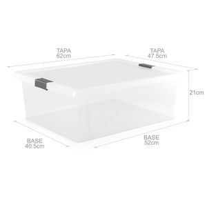 Caja Con Broches 37L Natural-Gris