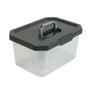 Caja Con Manija 16L Natural-Gris