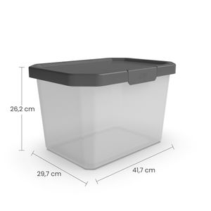 Caja Organizadora 20L Natural-Gris