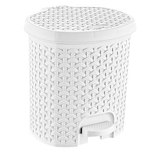 Basurero 5.5 litros pedal blanco