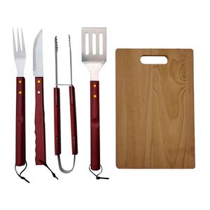 Set parrillero 4 piezas + tabla