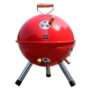 Parrilla a carbón portátil rojo