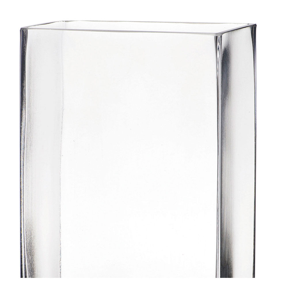 Florero cristal Alt. 18 x 14x10cm rectangular