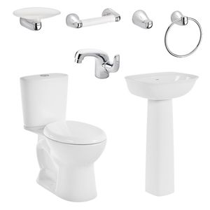 Combo sanitario pedestal Aluvia blanco