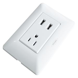 Toma sencillo con doble USB