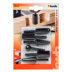 Set 6 fresas madera