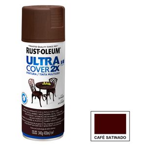 Aerosol Laca 12 Oz Café satinado Ultracover 2x