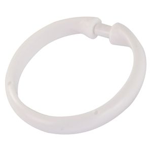Set 12 Ganchos Cortina Plasticos Blanco