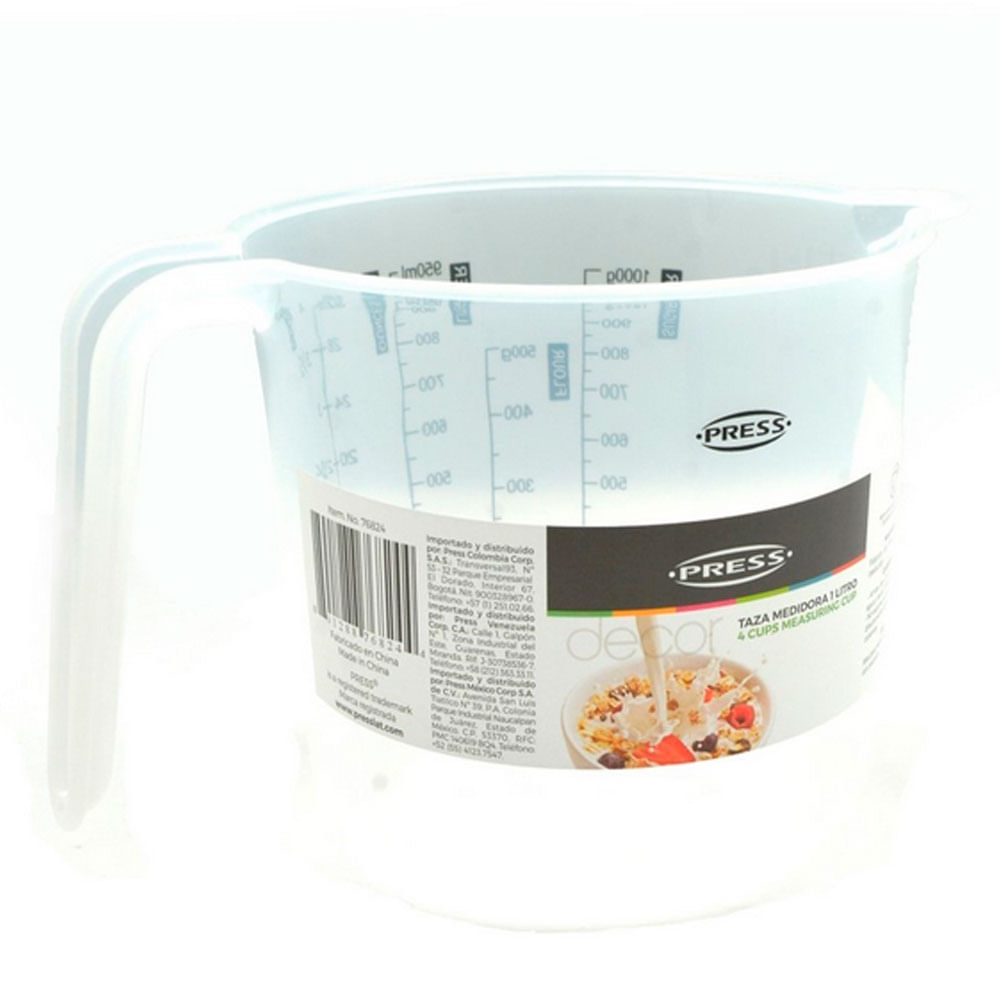 Taza Medidora 1L Natural - Tienda online Estra