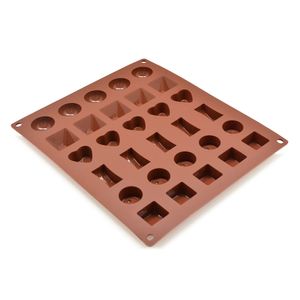 Molde de Silicona Para Chocolates 30 Und. 23,7 x 27,2 x 1,5 Cm.