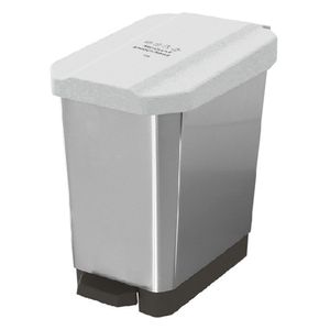 Caneca papelera pedal 5 litros Estrabins blanco