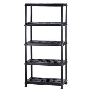 Estantería Ventilada 18 5 Niveles Negra 90x45x190Cm