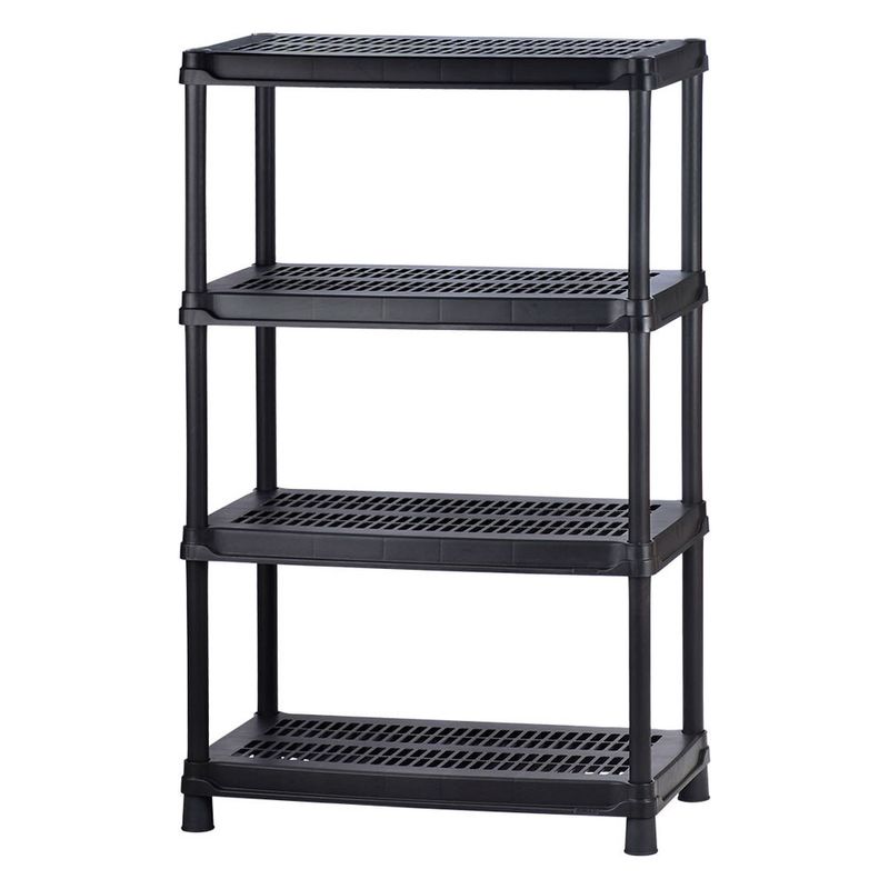 Estante Easy Shelve de plástico 4 niveles color negro