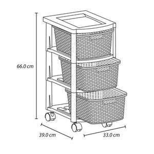 Cajonero Shia 3G 66x33x39 Cm Mocca
