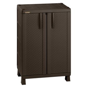 Armario 65.0 cm x 45.2 cm x 101.0 cm Mediano Rattan Wengue