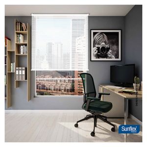 Persiana horizontal aluminio 080x140cm blanco Sunflex