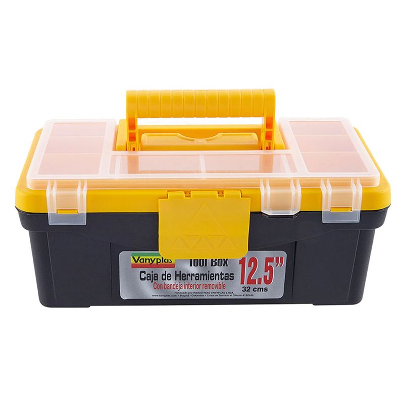 Caja Herramientas12.5 Negro con amarillo Vanyplas