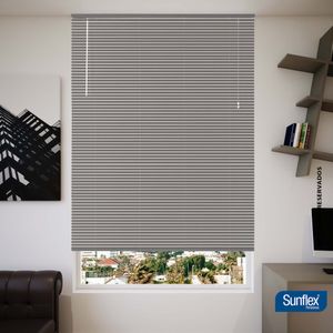 Persiana horizontal aluminio 140x180cm plata Sunflex