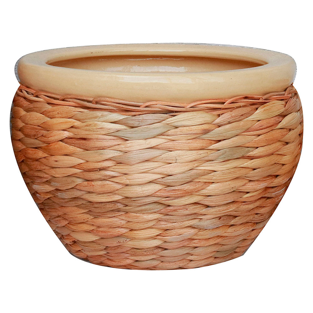 Maceta Ceramica Rattan Brisbane S