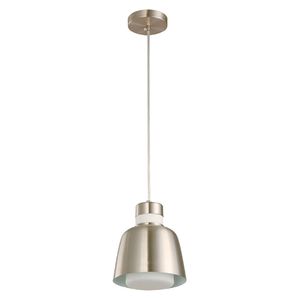 Lámpara de colgar níquel satinado 1 luz E27 60W Ikelite - Moderna