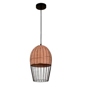 Lámpara de colgar negro 1 luz E27 40W Ikelite - Moderna