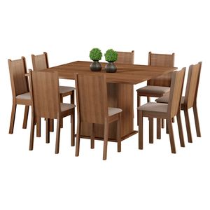 Comedor 8 sillas 136x136x77cm Clarice M+Design