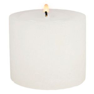 Velón delgado 7.5x6cm blanco puro Ecofire