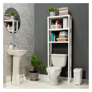 Estante para baño 3 niveles blanco 171.8x25.2x61.5cm Rimax