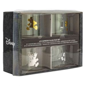Set de vasos de cristal expresso Mickey x4und Stor SL