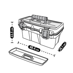 Caja Herramienta 19" Apilable Plástica negro Rimax