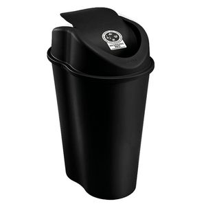 Papelera tapa vaivén negro 10Litros Rimax